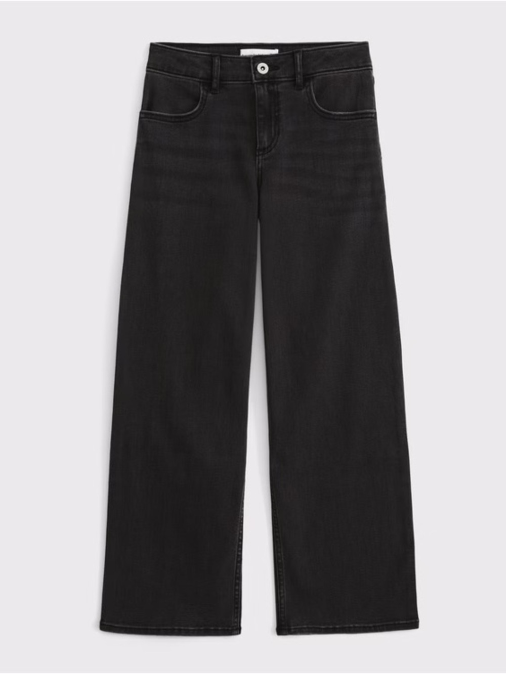 Abercrombie & Fitch Kids High Rise Wide Leg Black Jeans